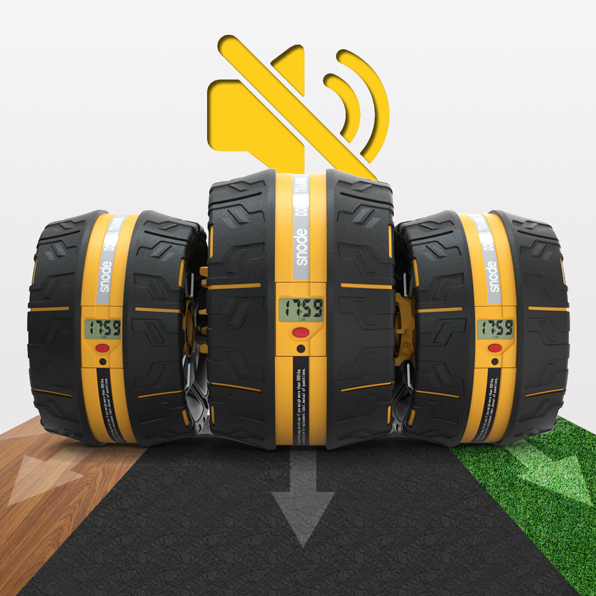Snode 3-Level Resistance Rebound Ab Roller with Detachable Elbow Rests S520S
