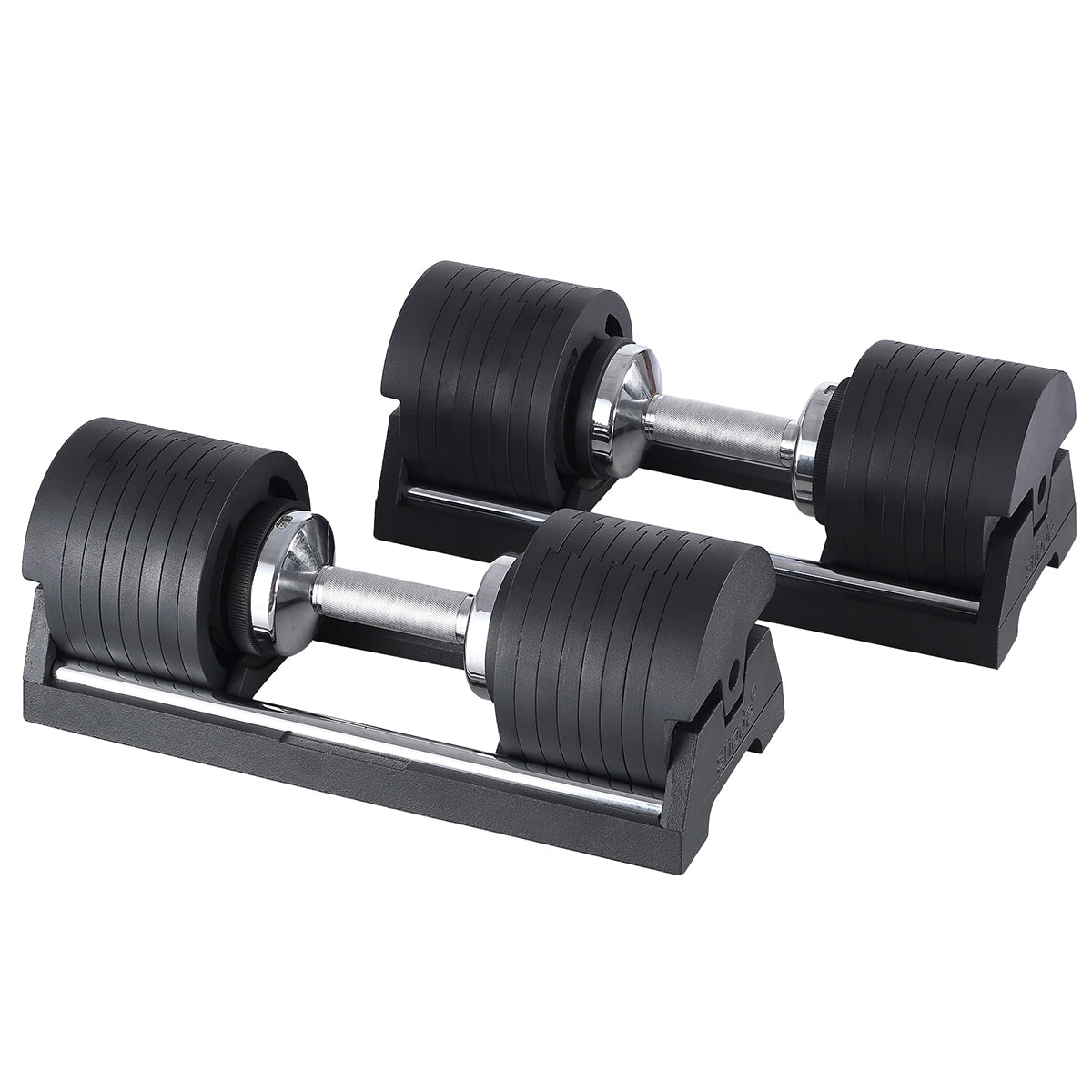 Snode 40KG Adjustable Dumbbell Set of 2, Drop-proof Cast Iron Dumbbells, Quick Adjustment (One Pair)