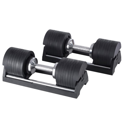 Snode 40KG Adjustable Dumbbell Set of 2, Drop-proof Cast Iron Dumbbells, Quick Adjustment (One Pair)