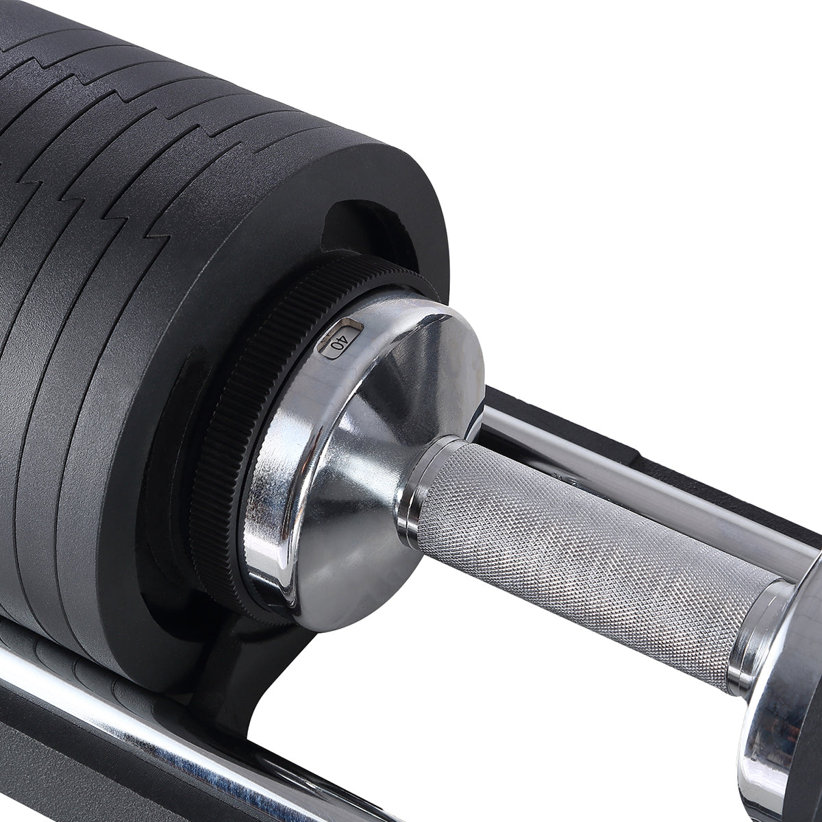 Snode 40KG Adjustable Dumbbell Set of 2, Drop-proof Cast Iron Dumbbells, Quick Adjustment (One Pair)