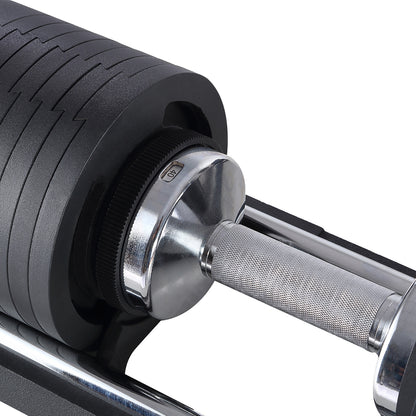 Snode 40KG Adjustable Dumbbell Set of 2, Drop-proof Cast Iron Dumbbells, Quick Adjustment (One Pair)